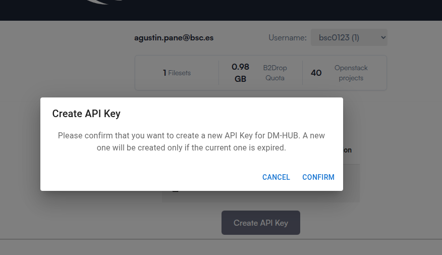 _Screenshot: Create API Key Modal_