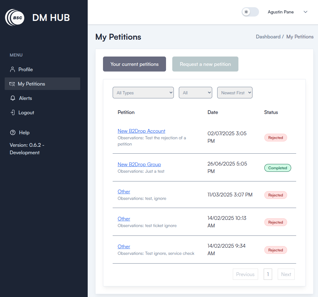 _Screenshot: My Petitions Sidebar_