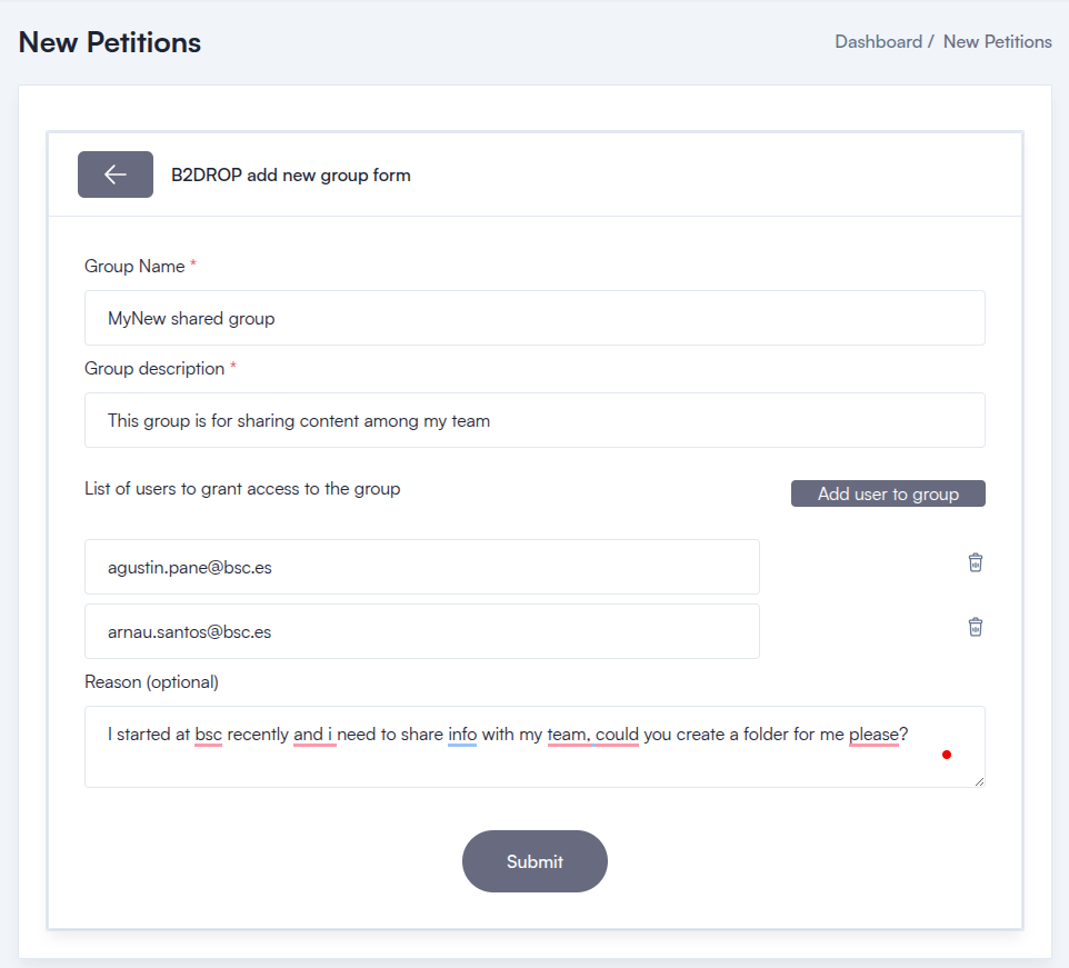 _Screenshot: New B2Drop Group Form_
